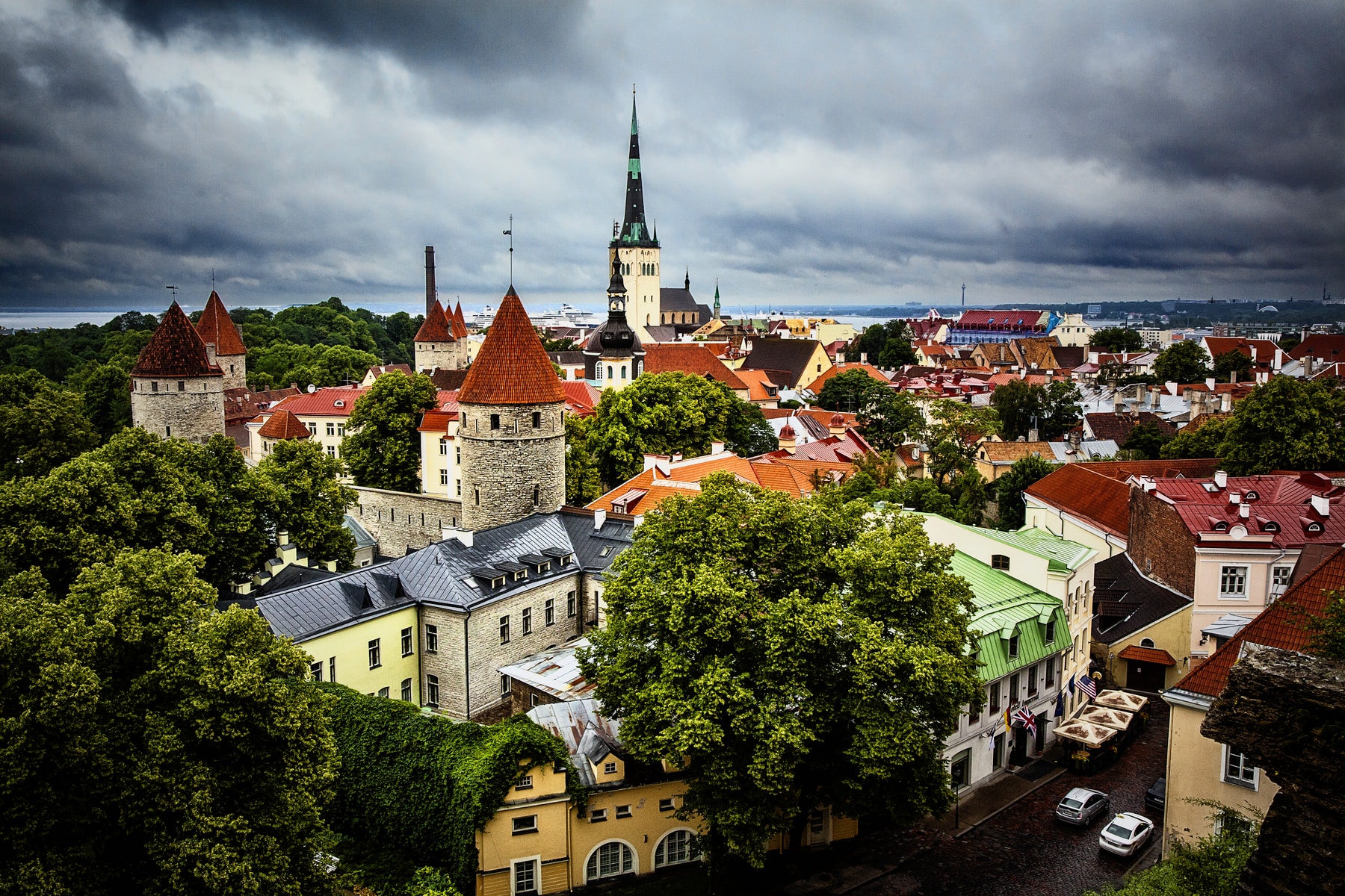 aerial photography of Tallin houses in Estonia during daytime